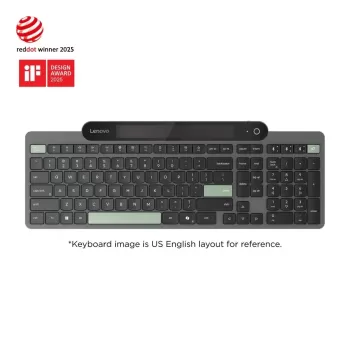 מקלדת אלחוטית Lenovo Self-Charging Bluetooth Keyboard Hebrew 212