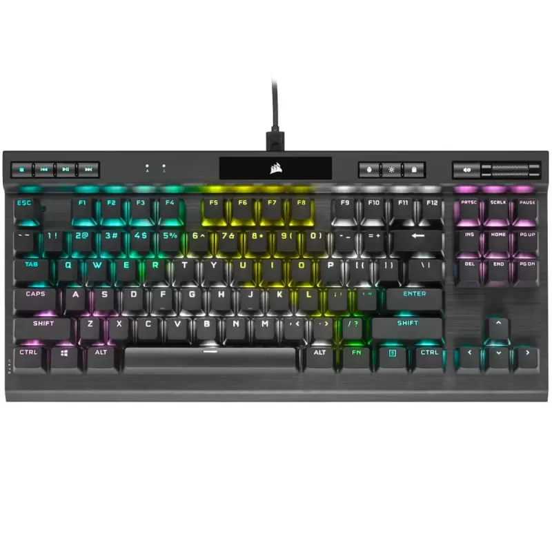 מקלדת גיימינג Corsair K70 RGB TKL CHAMPION SERIES Mechanical - CHERRY MX Red צבע שחור מקלדת גיימינג Corsair K70 RGB TKL CHAMPION SERIES Mechanical - CHERRY MX Red צבע שחור