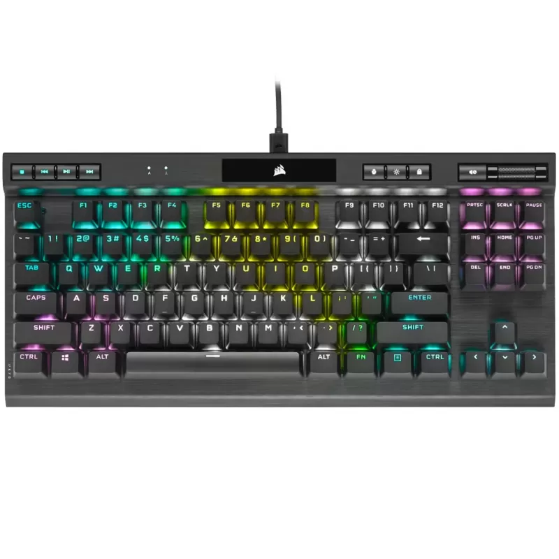 מקלדת גיימינג Corsair K70 RGB TKL CHAMPION SERIES Mechanical - CHERRY MX Red צבע שחור מקלדת גיימינג Corsair K70 RGB TKL CHAMPION SERIES Mechanical - CHERRY MX Red צבע שחור