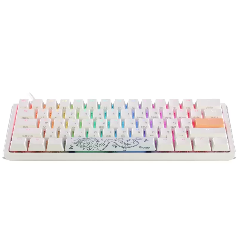 Mechanical gaming keyboard Ducky One 3 Mini Cherry Red Switch Color:white