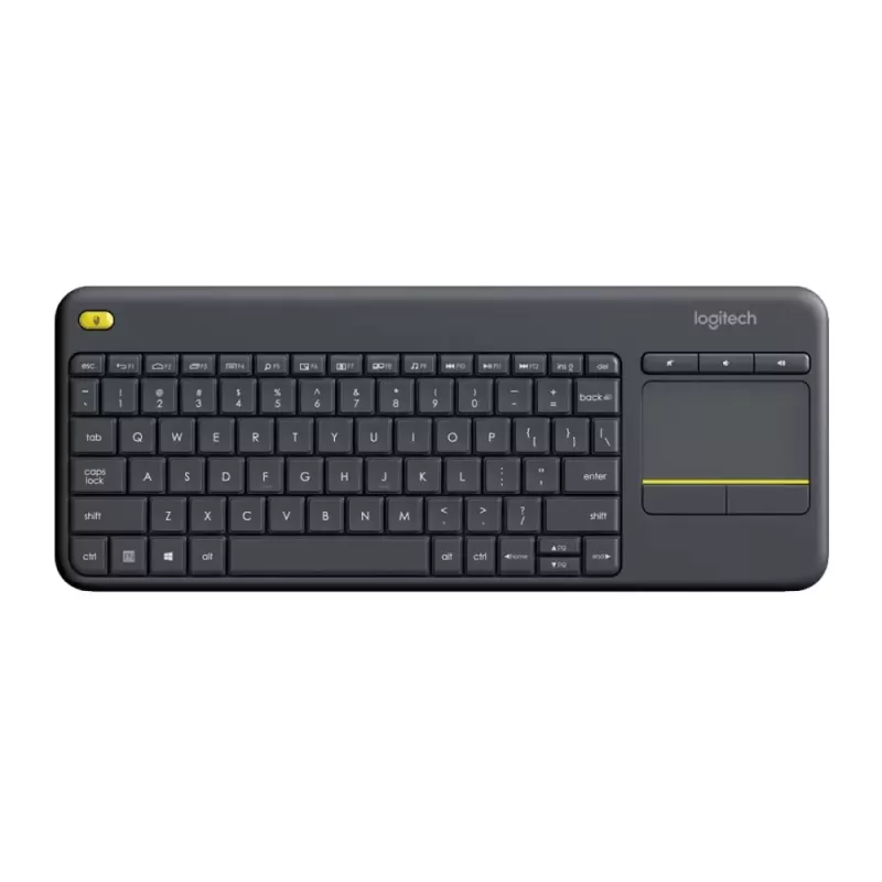 מקלדת אלחוטית Logitech WirelessTouch K400 Plus שחור מקלדת אלחוטית Logitech WirelessTouch K400 Plus שחור