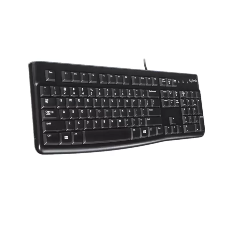 מקלדת חוטית Logitech K120 רוסית צבע שחור