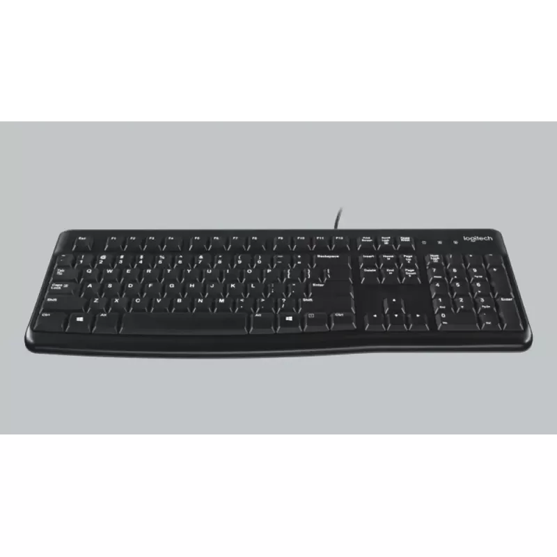 מקלדת חוטית Logitech K120 רוסית צבע שחור