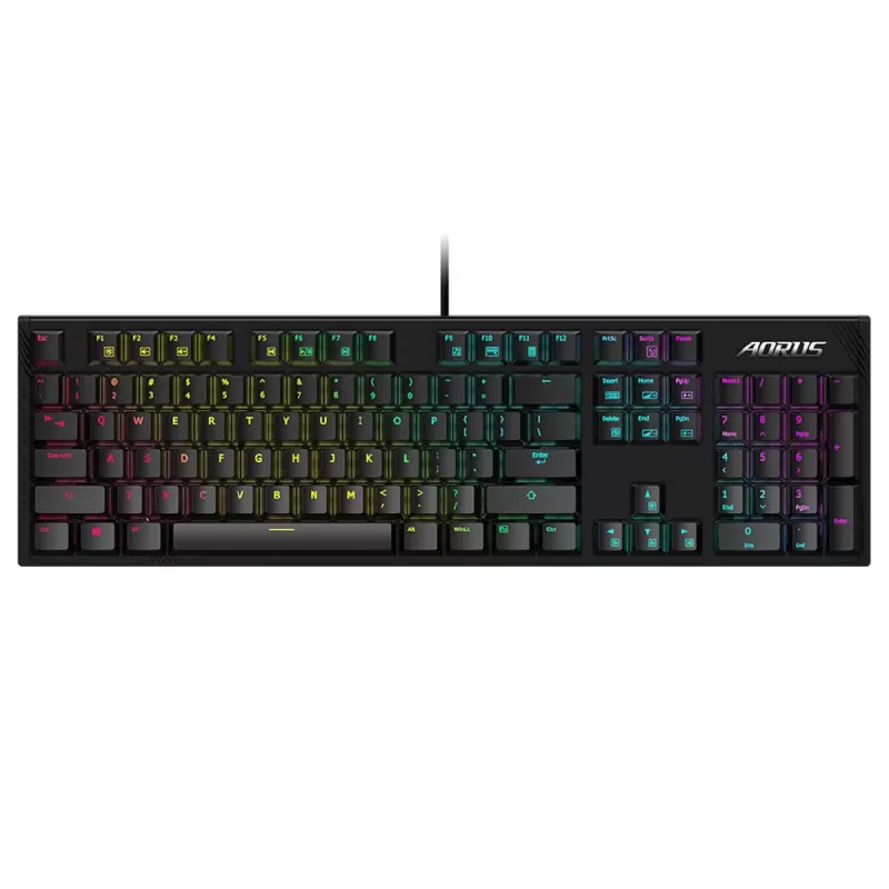 מקלדת גיימינג Gigabyte AORUS K1 Cherry MX Mechanical Gaming Switch צבע שחור
