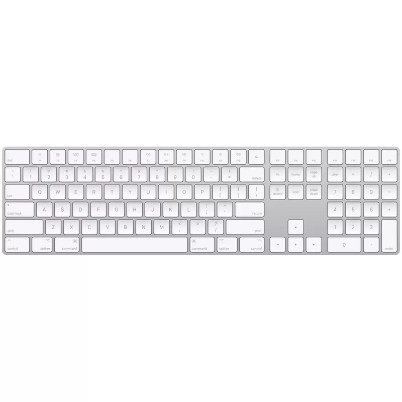 Keyboard Apple Magic Keyboard with Numeric Keypad hebrew Color:white Keyboard Apple Magic Keyboard with Numeric Keypad hebrew Color:white