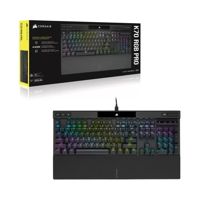 Gaming Keyboard Corsair K70 RGB PRO Mechanical with PBT DOUBLE SHOT PRO Keycaps - CHERRY MX Brown Gaming Keyboard Corsair K70 RGB PRO Mechanical with PBT DOUBLE SHOT PRO Keycaps - CHERRY MX Brown