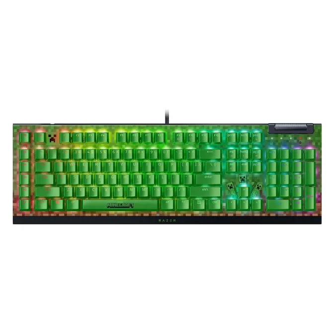 מקלדת גיימינג RAZER Minecraft Edition BlackWidow V4 X