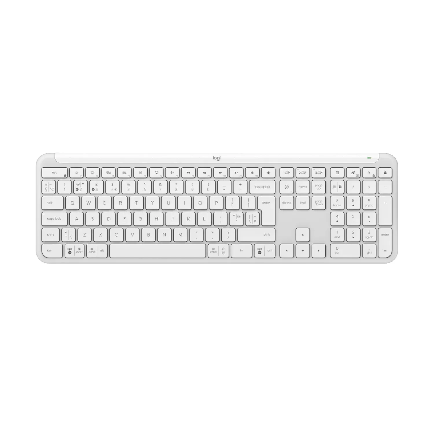 Wireless Keyboards Logitech K950 SLIM Off-white Color:white