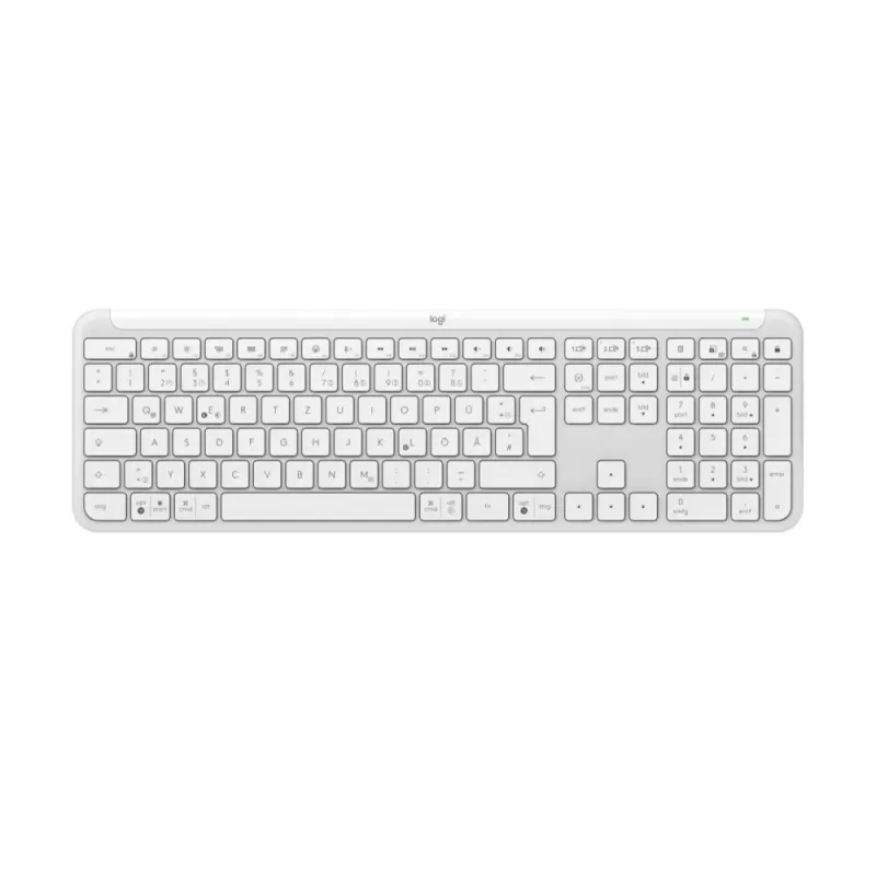 מקלדת אלחוטית Logitech K950 SLIM Off-white צבע לבן