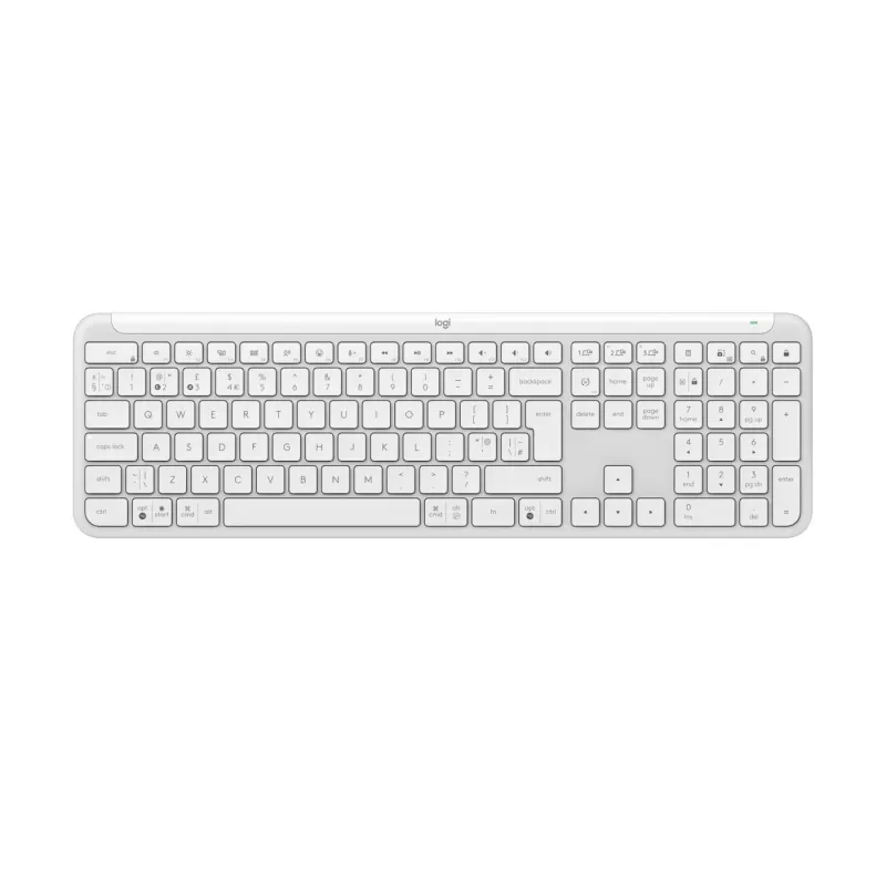מקלדת אלחוטית Logitech K950 SLIM Off-white צבע לבן