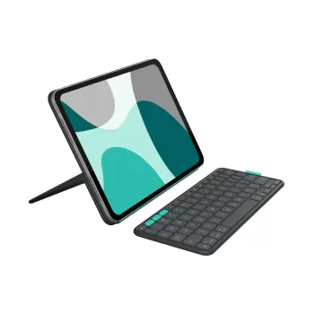 Wireless keyboard and cover Logitech Flip Folio for iPad Pro and iPad Air Color:Graphite