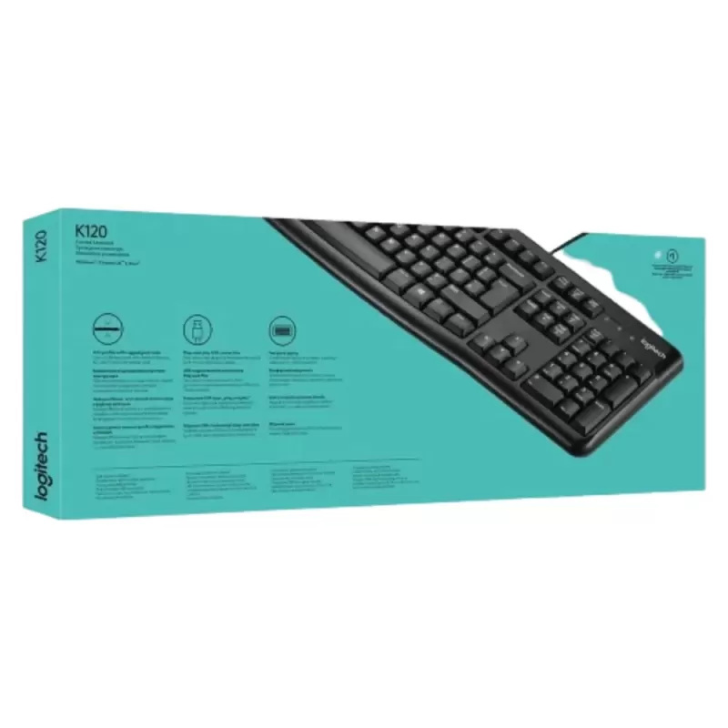 Проводная Клавиатура Logitech K120 Цвет:чёрный Проводная Клавиатура Logitech K120 Цвет:чёрный