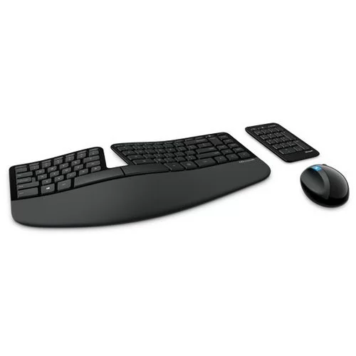 Wireless Keyboard and Mouse Set Microsoft Sculpt Ergonomic Desktop L5V-00014 Color:black Wireless Keyboard and Mouse Set Microsoft Sculpt Ergonomic Desktop L5V-00014 Color:black