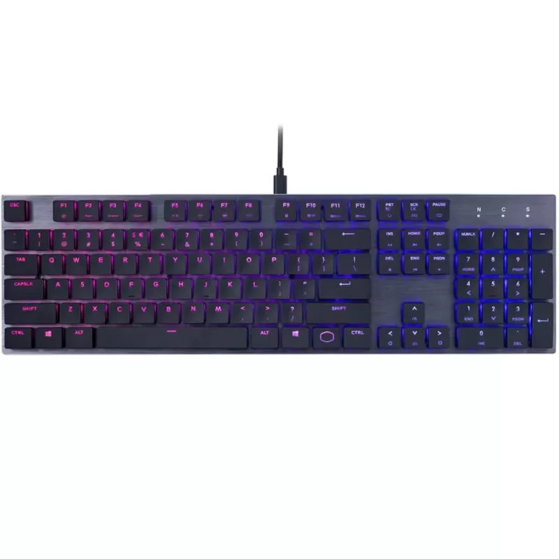 מקלדת גיימינג Cooler Master SK650 CHERRY MX RGB LOW PROFILE SWITCH