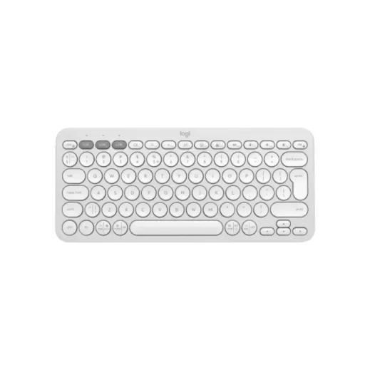 מקלדת אלחוטית Bluetooth Logitech Pebble Keys 2 K380s לבן טונאלי מקלדת אלחוטית Bluetooth Logitech Pebble Keys 2 K380s לבן טונאלי