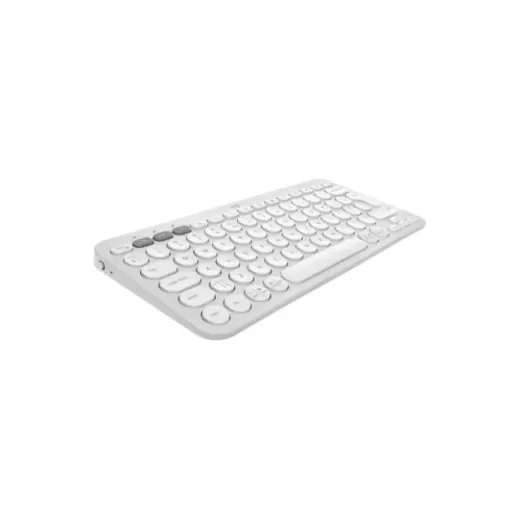 מקלדת אלחוטית Bluetooth Logitech Pebble Keys 2 K380s לבן טונאלי מקלדת אלחוטית Bluetooth Logitech Pebble Keys 2 K380s לבן טונאלי