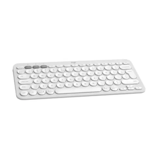 מקלדת אלחוטית Bluetooth Logitech Pebble Keys 2 K380s לבן טונאלי מקלדת אלחוטית Bluetooth Logitech Pebble Keys 2 K380s לבן טונאלי