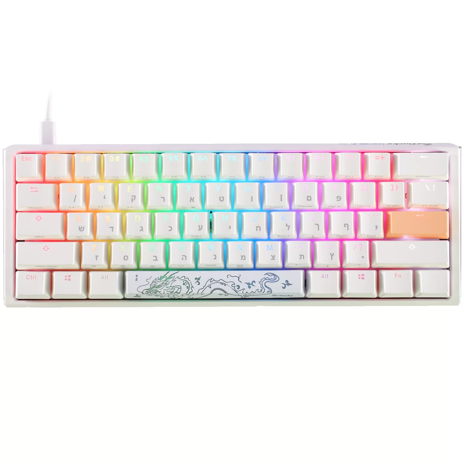 Механическая игровая клавиатура Ducky One 3 Mini Cherry Brown Switch Цвет:белый
