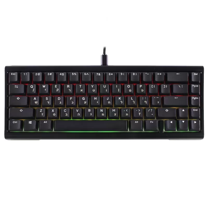 מקלדת מכאנית Ducky ProjectD Tinker 65 Cherry Silver Switch צבע שחור