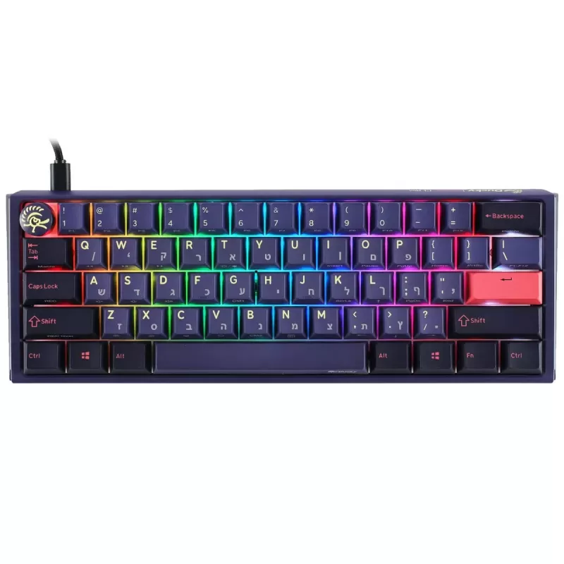 מקלדת מכאנית Ducky One 3 Mini Cosmic Cherry Brown Switch צבע כחול