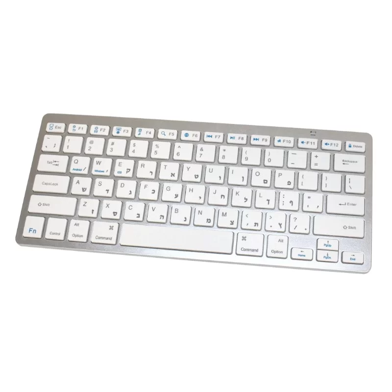 מקלדת אלחוטית Bluetooth Gold Touch Bluetooth Keyboard צבע לבן