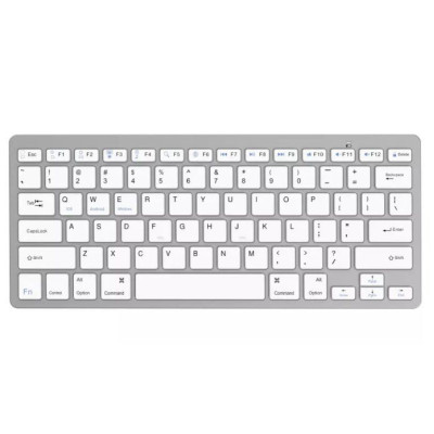 מקלדת אלחוטית Bluetooth Gold Touch Bluetooth Keyboard צבע לבן מקלדת אלחוטית Bluetooth Gold Touch Bluetooth Keyboard צבע לבן