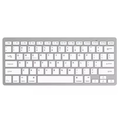 מקלדת אלחוטית Bluetooth Gold Touch Bluetooth Keyboard צבע לבן