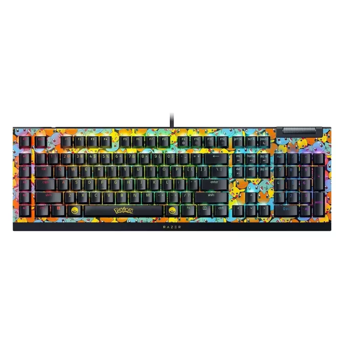 מקלדת גיימינג RAZER BLACKWIDOW V4 X Pokémon Edition