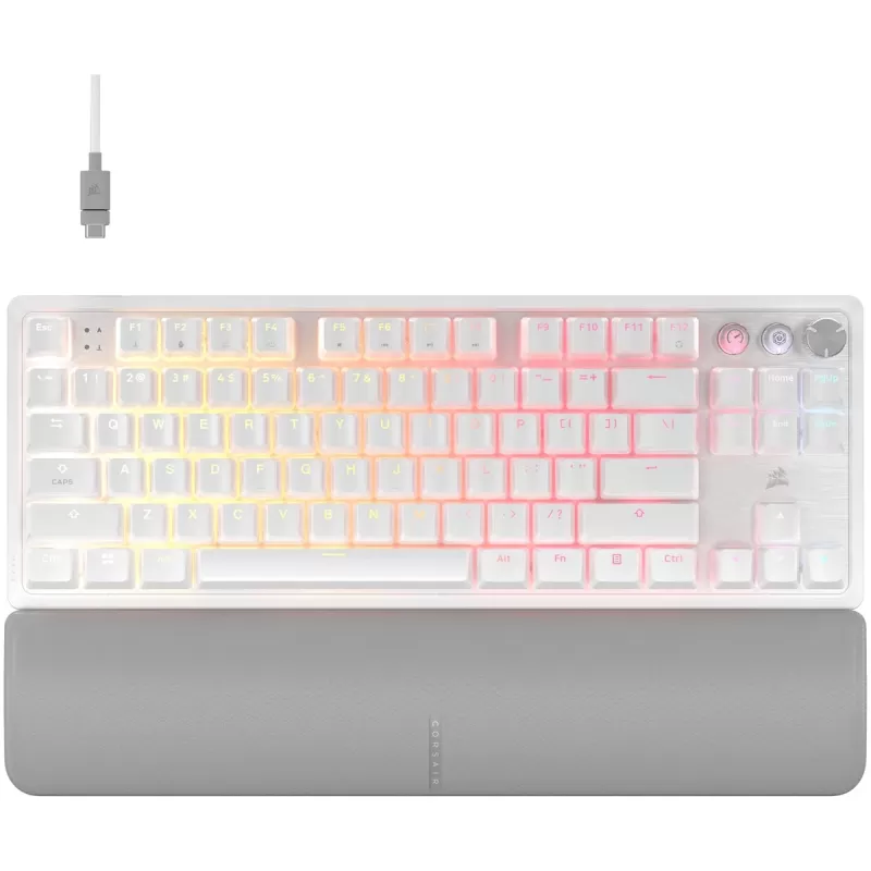 מקלדת גיימינג Corsair K70 PRO TKL Hall Effect לבן מקלדת גיימינג Corsair K70 PRO TKL Hall Effect לבן