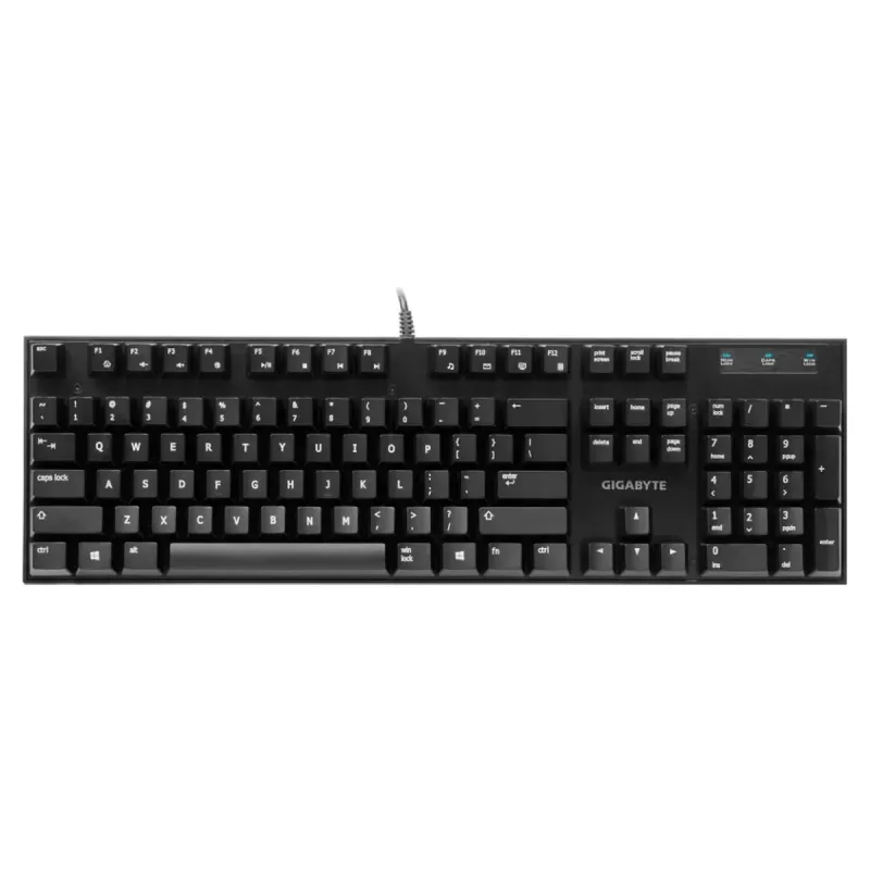 מקלדת גיימינג Gigabyte FORCE K81 BLUE SWITCH צבע שחור