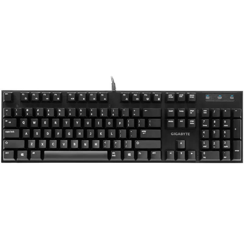 מקלדת גיימינג Gigabyte FORCE K81 BLUE SWITCH צבע שחור