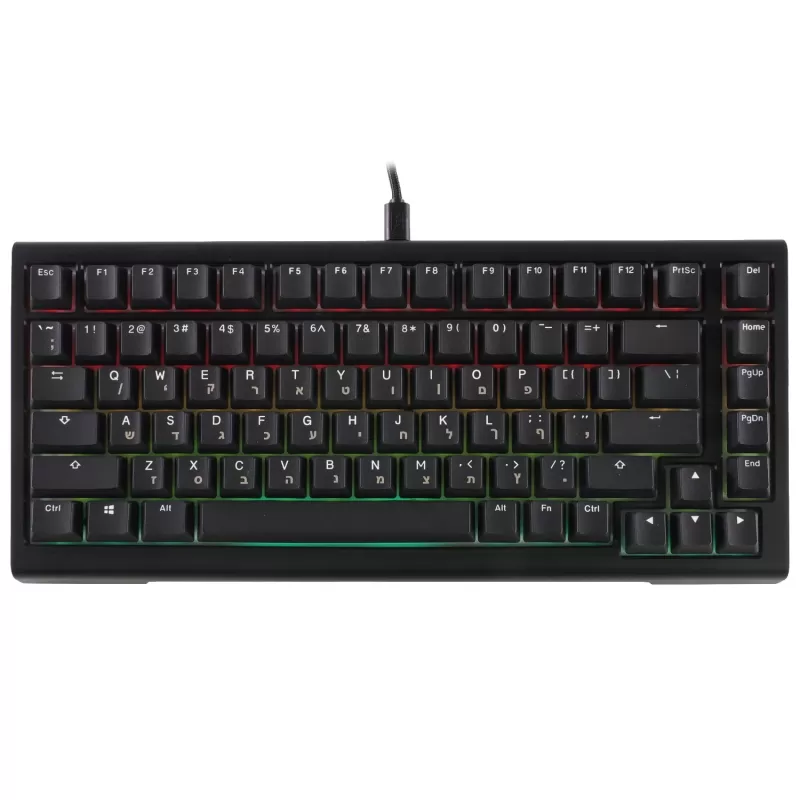 מקלדת מכאנית Ducky ProjectD Tinker 75 Cherry Brown Switch צבע שחור