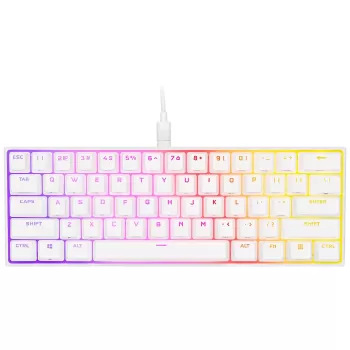 Gaming Keyboard Corsair K65 White RGB MINI 60% Color:white