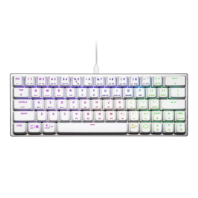 מקלדת גיימינג Cooler Master SK620 BROWN SWITCH לבן