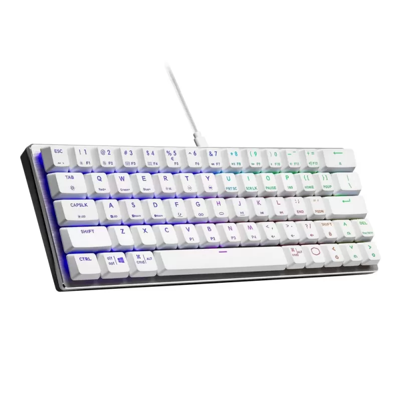 מקלדת גיימינג Cooler Master SK620 BROWN SWITCH לבן