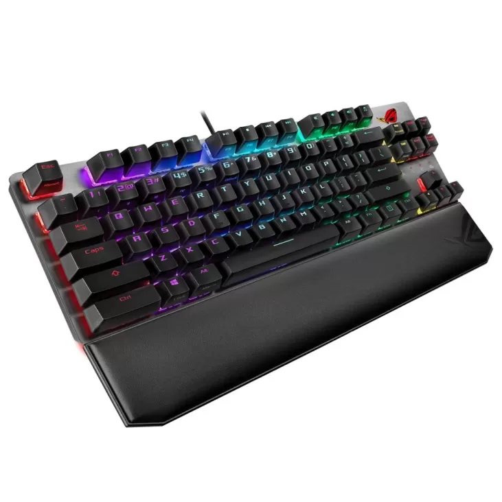 מקלדת גיימינג Asus ROG Strix Scope TKL Deluxe RGB Cherry MX RGB Red Switch צבע שחור