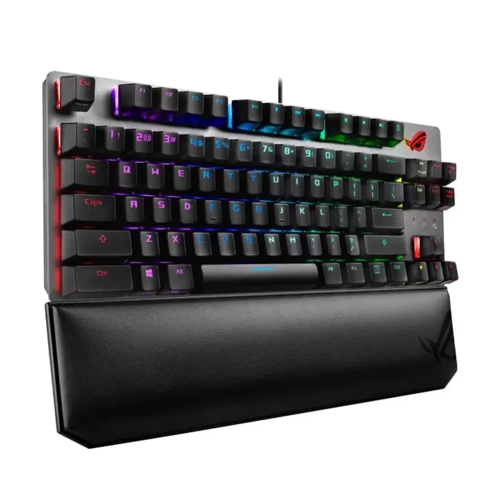 מקלדת גיימינג Asus ROG Strix Scope TKL Deluxe RGB Cherry MX RGB Red Switch צבע שחור