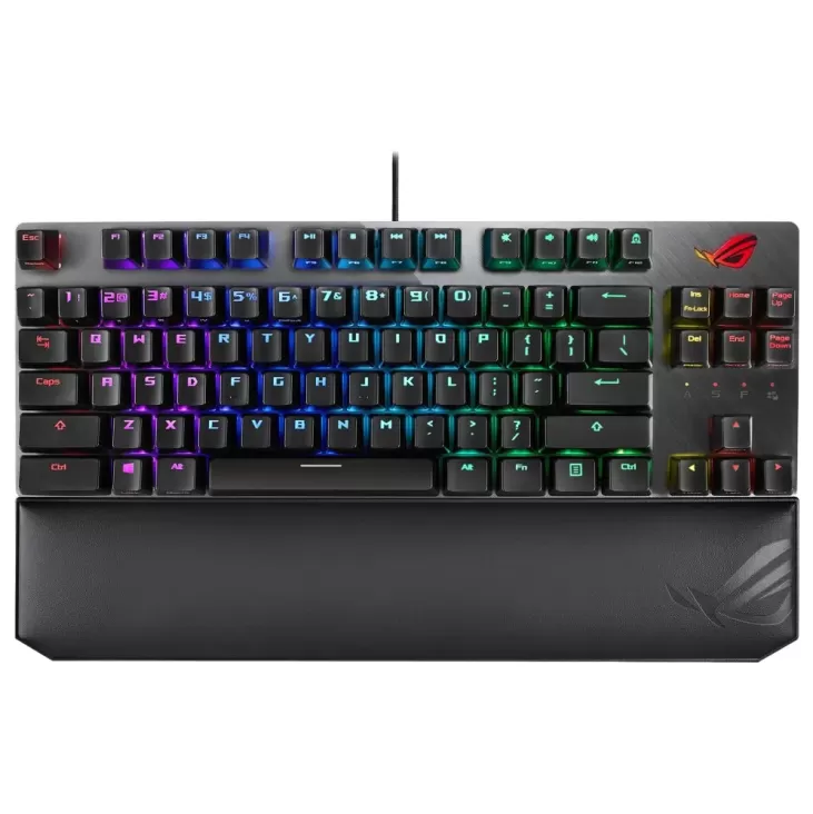 מקלדת גיימינג Asus ROG Strix Scope TKL Deluxe RGB Cherry MX RGB Red Switch צבע שחור