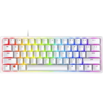 מקלדת גיימינג RAZER Huntsman Mini - Linear Optical Switch - US - Mercury צבע לבן