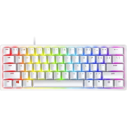 מקלדת גיימינג RAZER Huntsman Mini - Linear Optical Switch - US - Mercury צבע לבן