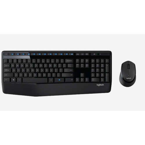 Комплект Беспроводной Клавиатуры и Мыши Logitech MK345 Цвет:черный