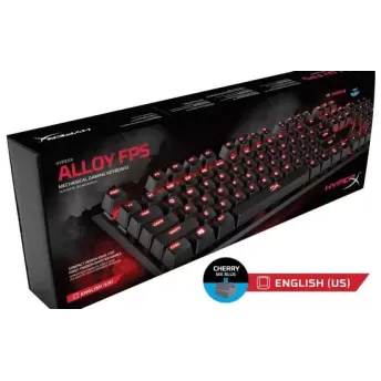 מקלדת גיימינג Kingston Alloy FPS Mechanical Gaming Keyboard Blue צבע שחור