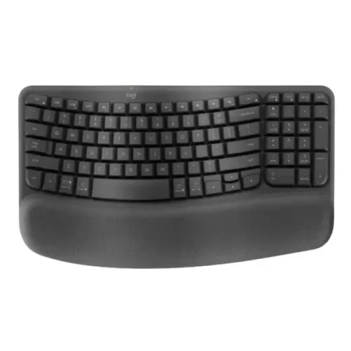 מקלדת ארגונומית אלחוטית Logitech Wave Keys צבע שחור מקלדת ארגונומית אלחוטית Logitech Wave Keys צבע שחור