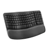 מקלדת ארגונומית אלחוטית Logitech Wave Keys צבע שחור מקלדת ארגונומית אלחוטית Logitech Wave Keys צבע שחור