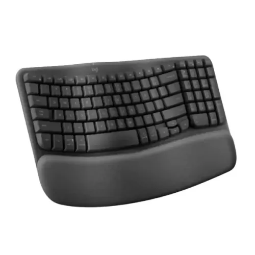 מקלדת ארגונומית אלחוטית Logitech Wave Keys צבע שחור מקלדת ארגונומית אלחוטית Logitech Wave Keys צבע שחור