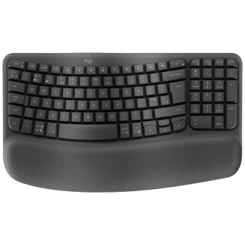 Ergonomic wireless keyboard Logitech Wave Keys Color:black