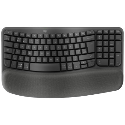 Эргономичная беспроводная клавиатура Logitech Wave Keys Цвет:черный