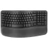 מקלדת ארגונומית אלחוטית Logitech Wave Keys צבע שחור