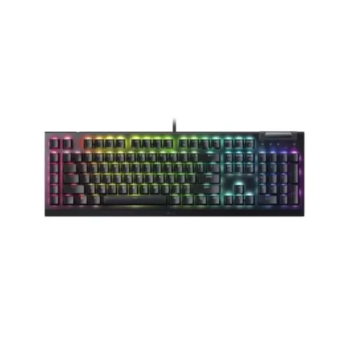 מקלדת גיימינג RAZER BlackWidow V4 X Green Mechanical Switch צבע שחור