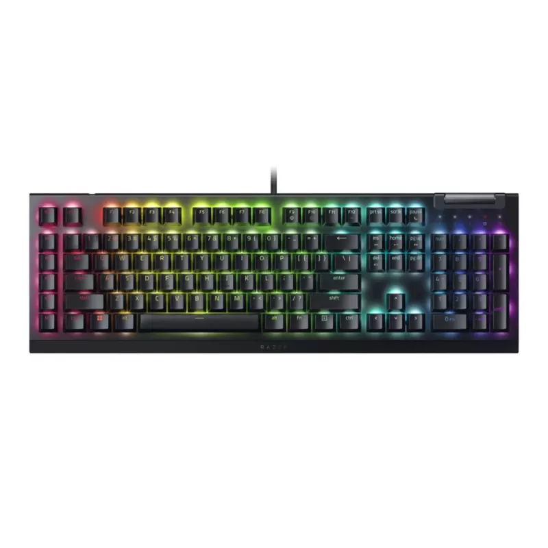 מקלדת גיימינג RAZER BlackWidow V4 X Green Mechanical Switch צבע שחור